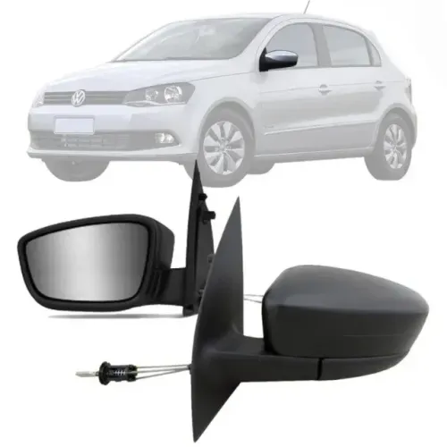 Par Retrovisor Volkswagen Gol G6 / G7 / G8 2013 - Preto - Ficosa