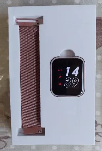Smartwatch Relógio Inteligente Rosa Feminino - Pulseira Extra