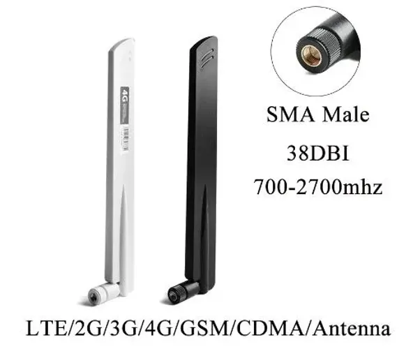 Antena conector macho 4g lte 38dbi 3g 4g roteador modem  Arduino Automação COD-CP713  