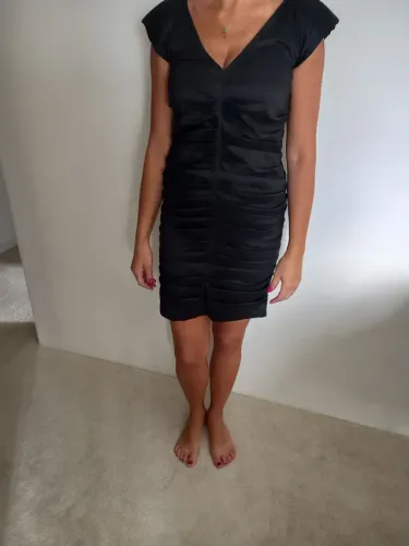 Vestido de festa em tafetá 