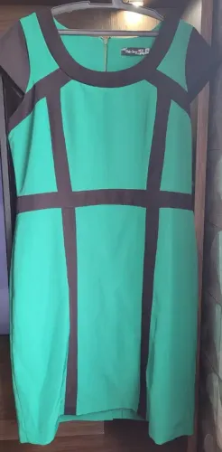 Vestido verde e preto GG