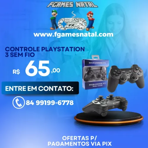 Controle Playstation 3 Sem fio Dualshock 3
