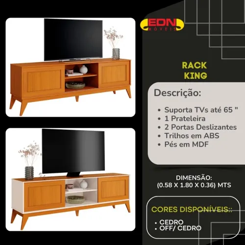 Rack King para TV até 65 polegadas R$ 470,00