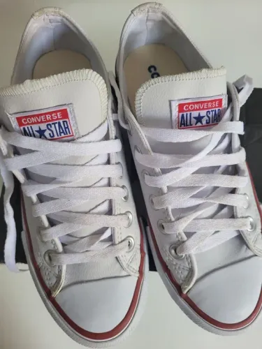 Tenis branco courino 37