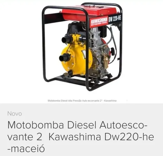 Motobomba a Diesel na caixa