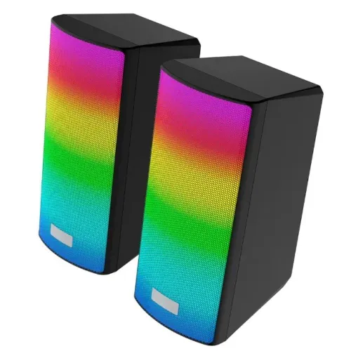 Caixa de Som Gamer Rise Mode Aura Sound S5 Led RGB - WZetta 