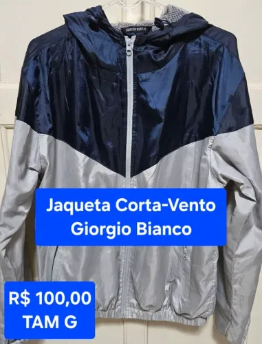 Jaqueta Corta-Vento Giorgio Bianco - Tamanho G