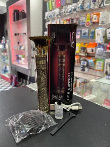 Maquina de barbear Cortar Cabelo Aparador Acabamento Profissional Recarregável Bivolt