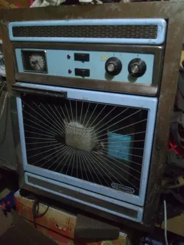 Forno elétrico antigo relíquia todo esmaltado