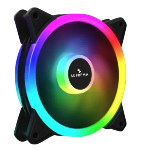 Cooler Fan 120mm Suprema F007 Led Rgb Fixo 2 Lados 5 Cores 16 Leds - WZetta