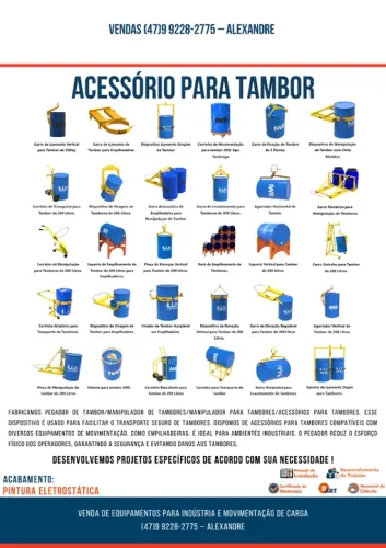 Acessórios para movimentar Tambor