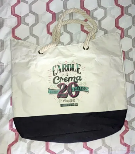 Sacola Carol Crema 20 anos coleção Que Seja Doce