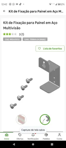 Kit de Fixação para Painel em Aço Multivisão