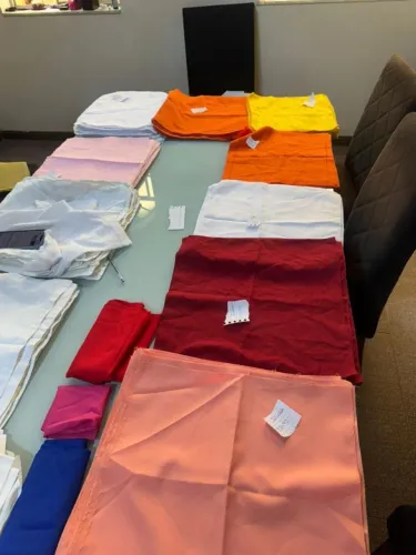 Toalhas de mesa, guardanapos de linho, tecido, oxford. 