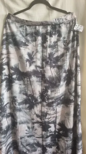 Saia longa de sedinha estampa tropical G