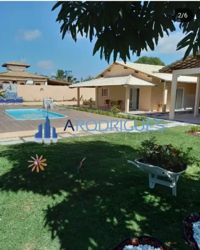 Casas Para Locação no Condomínio Albatroz Mobiliada em Jauá, Camaçari-BA: 3 quartos, 3 suí