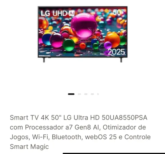 Smartv LG 4K 50 polegadas ultra HD nova lacrada