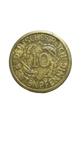 Moeda Império alemão - 10 Rentenpfennig