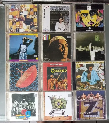 Coleção De CDs De GILBERTO GIL Com 12 Álbuns.