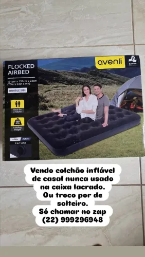 Colchão inflável de casal lacrado