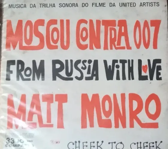Disco de 1964 "Moscou contra 007" - Matt Monro - Odeon - Raridade