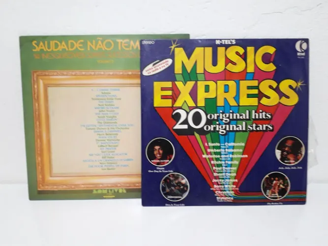Lote de Discos de Vinil: Saudades Não Tem + Music Express