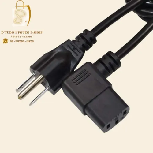 Cabo de alimentação CA HQRP compatível com TVs Samsung LN22A451C1D, LN22A650A1D, LN22B350F