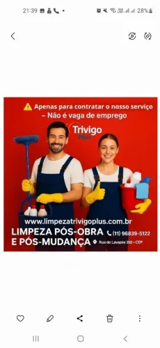 Limpeza pós-obra 