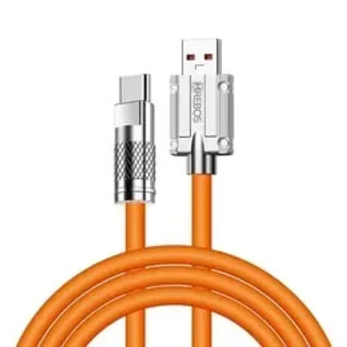 Cabo USB - Tipo C Turbo Armor Slim - Comp. 1m - 3.1A Hrebos Super Reforçado