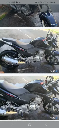 Vendo cb 300 azul  valor 13  mil a vista  a moto está toda em dias   moto de garagem 