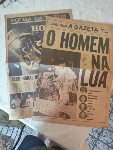 Jornais da Chegada do Homem na Lua 21/07/1969