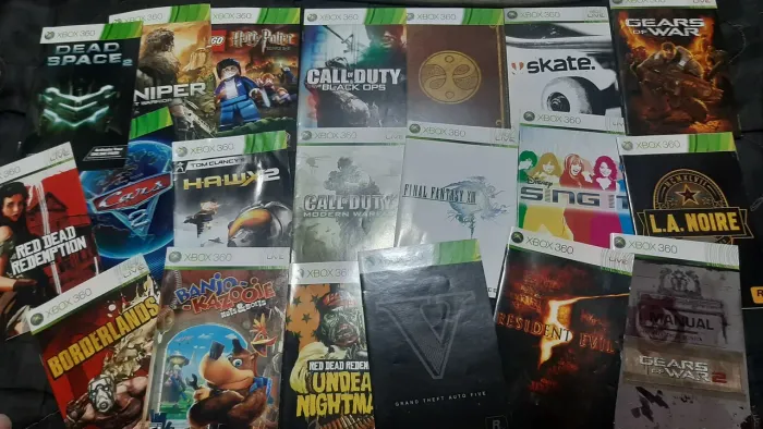 Manuais capas capinhas mapa e poster de Xbox 360