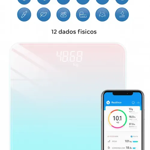 Balança Digital Peso por Aplicativo 180Kg
