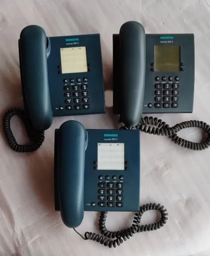 3 Telefones Siemens Euroset Line 805 S - Conjunto Completo | Ótimo Estado