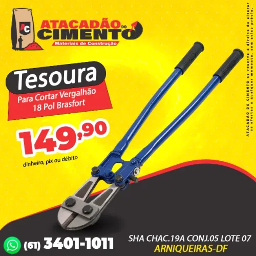 Tesoura Para Cortar Vergalhão 18 Pol Brasfort