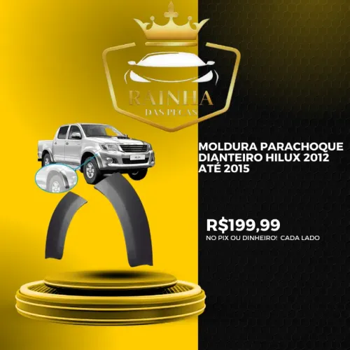 Moldura Parachoque Dianteiro Hilux 2012 até 2015