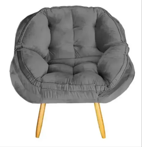 Poltrona Decorativa Verona Suede Deluxe Novo fazemos entrega