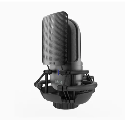 Microfone condensador + braço articulado suporte