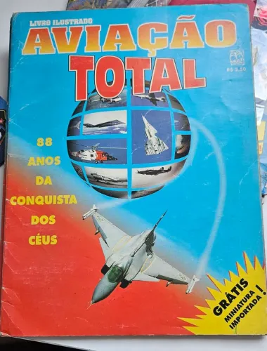 Livro ilustrado / Album - Aviacao Total [1995] incompleto (falta 11 figurinhas)