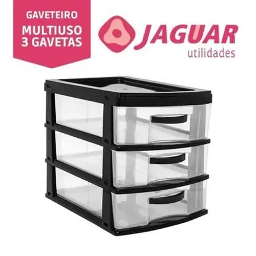 Kit 2 gaveteiro com 3 gavetas de plástico M+P