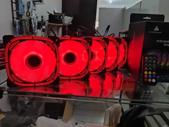 Kit 5 cooler ARGB + Controladora - NOVO 
