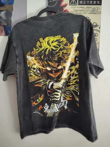 Camiseta Vintage otaku anime Demon Slayer