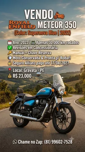 Meteor 350cc Supernova Blue