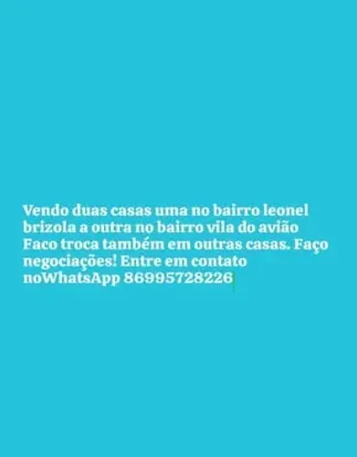 Vendo casas sem débitos