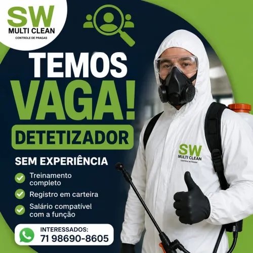 Detetizador sem experiência