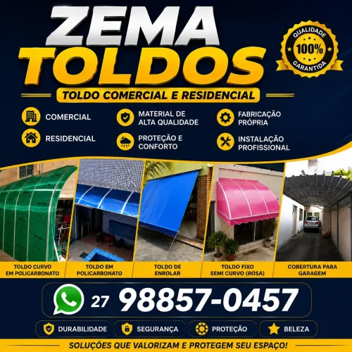 Toldos e coberturas na Grande Vitoria