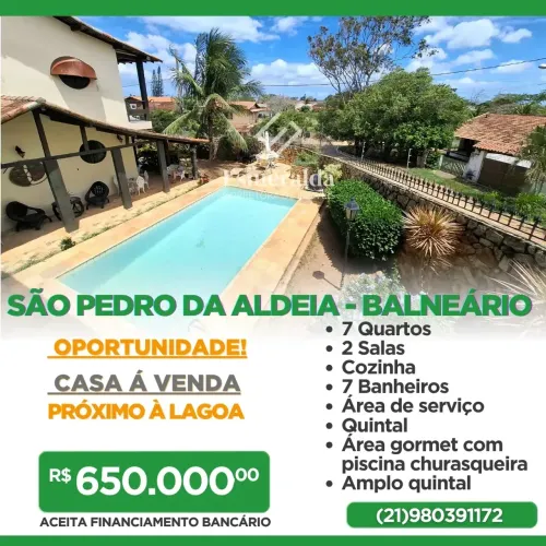 São Pedro da Aldeia - casa dos sonhos com uma linda vista para Lagoa.