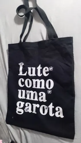 ecobag grande "lute como uma garota"