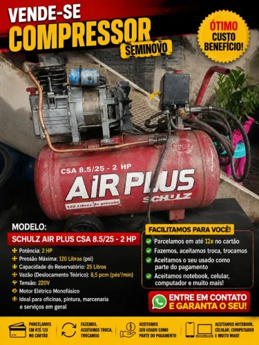 ? COMPRESSOR SCHULZ AIR PLUS CSA 8.5/25 - 2 HP ?