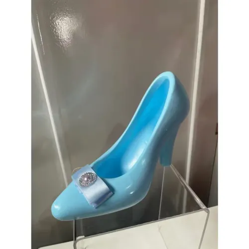 Sapato de cerâmica azul tema Cinderela pegue e monte